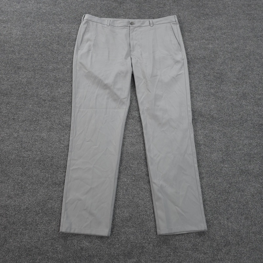 Mizzen‎ Main Pants Mens 38x32 Gray Baron Trim Performance Dress Slacks Business